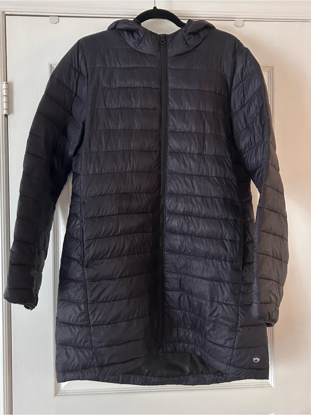 Women’s Hooded Long Puffer Coat - Black
